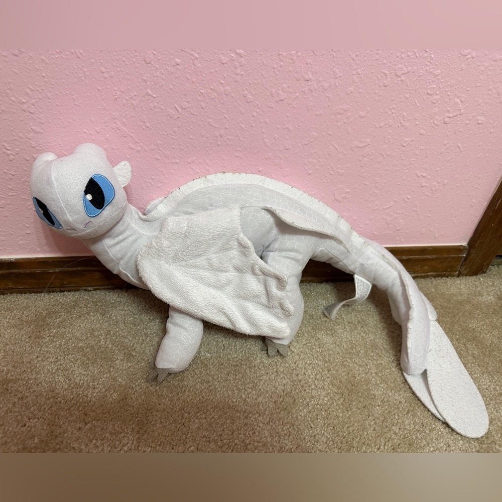 Dreamworks How to Train Your Dragon LIGHT FURY 17" Plush Toy "The Hidden World"
